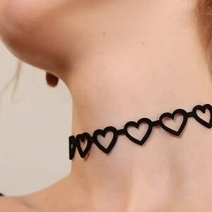 Black Heart Choker Necklace